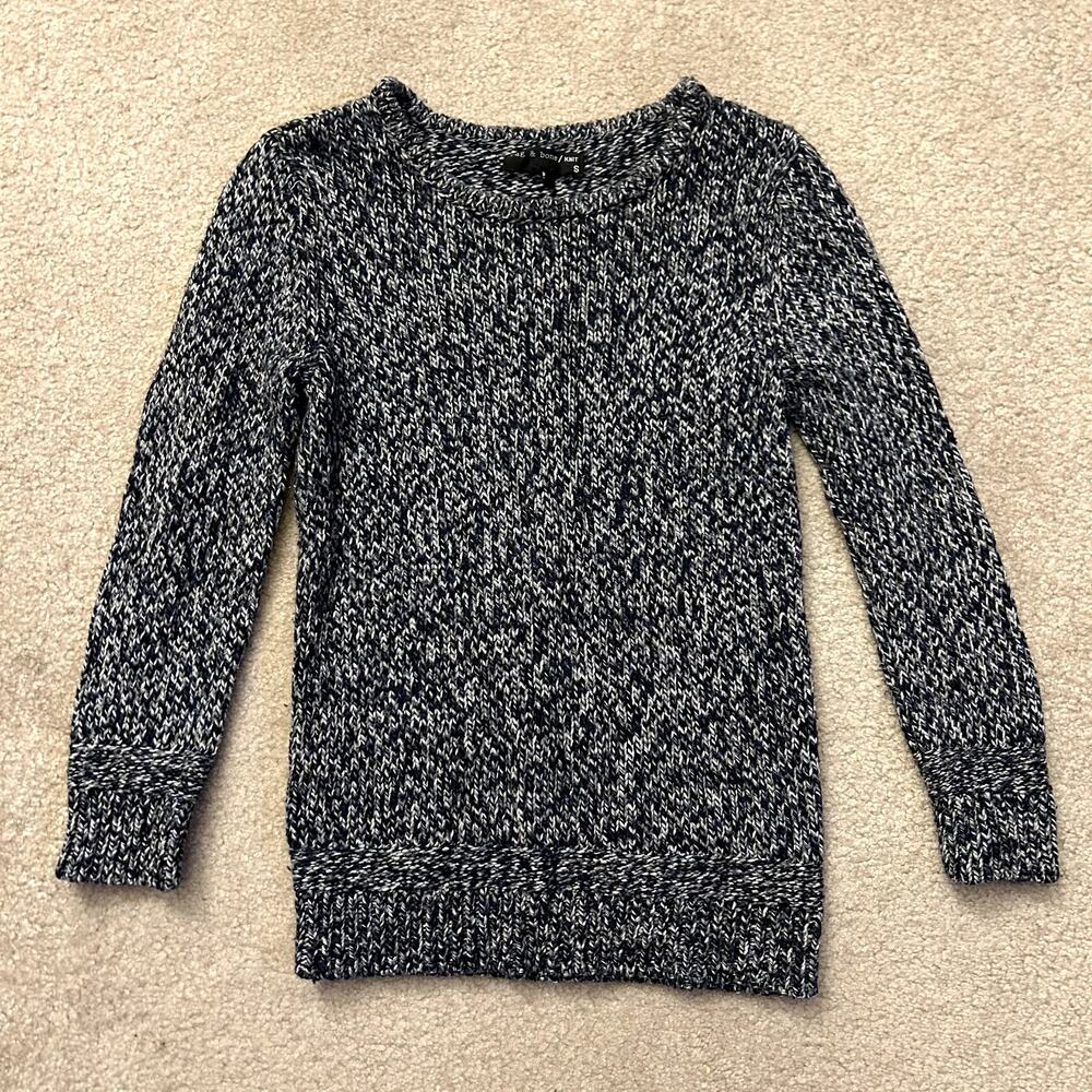 Rag & Bone Knit Wool Cashmere Blend Blue Sweater Size S
